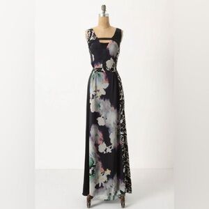STUNNING Winterbloom Silk Maxi Dress, from Anthropologie size 14